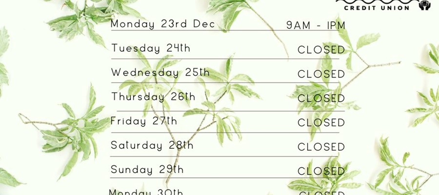 ✨PCU's Christmas Opening Hours ✨